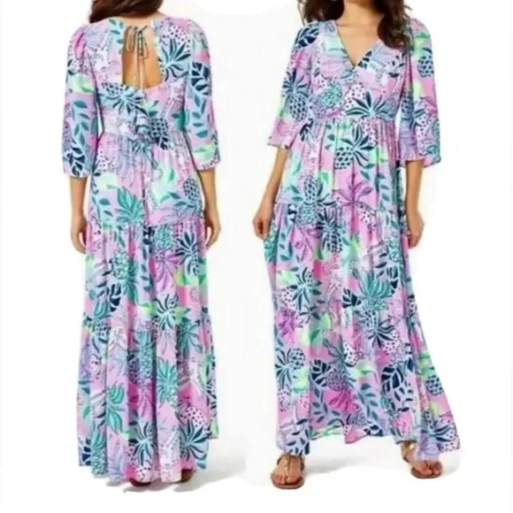 Lilly Pulitzer | Dresses | Lilly Pulitzer Rease Maxi Dress Size 4 | Poshmark